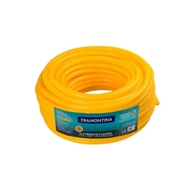 Metro de Eletroduto Corrugado 32mm Amarelo - TRAMONTINA Metro de Eletroduto Corrugado 32mm Amarelo - TRAMONTINA