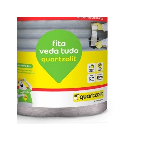 Metro de Fita Impermeabilizante Veda Tudo 10cm - Quartzolit