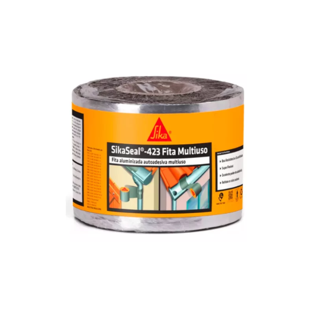 Metro de Fita Multiuso Aluminizada Impermeabilizante 10cm x 10m - SIKA Metro de Fita Multiuso Aluminizada Impermeabilizante 10cm x 10m - SIKA