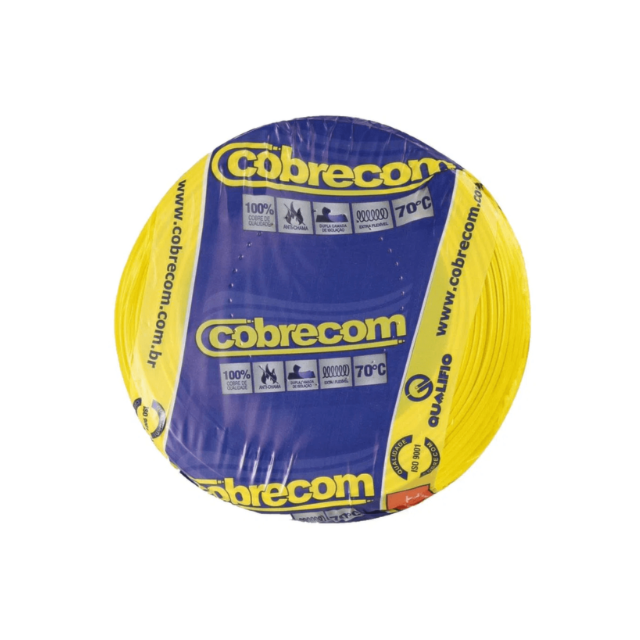 Metro do Cabo Flexível 4mm Amarelo - COBRECOM Metro do Cabo Flexível 4mm Amarelo - COBRECOM