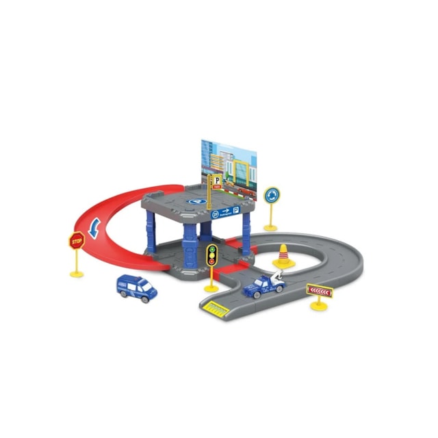 Mini Garagem Polícia com Carrinhos Express Wheels Multikids - BR1838