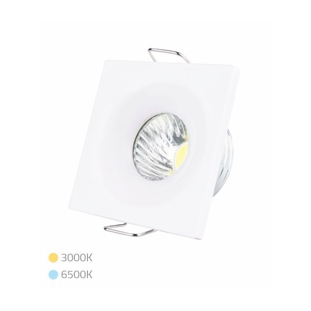 Mini Spot LED Quadrado 3w 6500k Branco - Mak Led