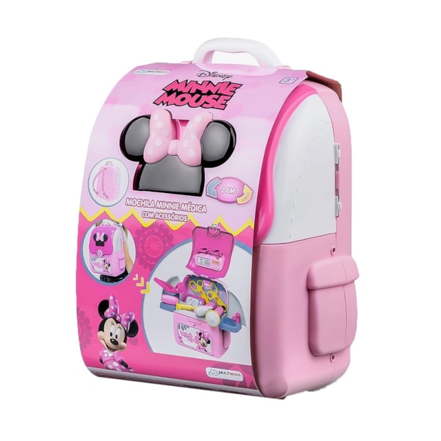 Mochila 2 Em 1 Minnie Kit Medica Acessórios Multikids BR1297