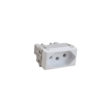 Módulo de Tomada Branca 2P+T 20A/250V - TRAMONTINA Módulo de Tomada Branca 2P+T 20A/250V - TRAMONTINA