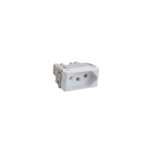Módulo de Tomada Branca 2P+T 20A/250V - TRAMONTINA Módulo de Tomada Branca 2P+T 20A/250V - TRAMONTINA