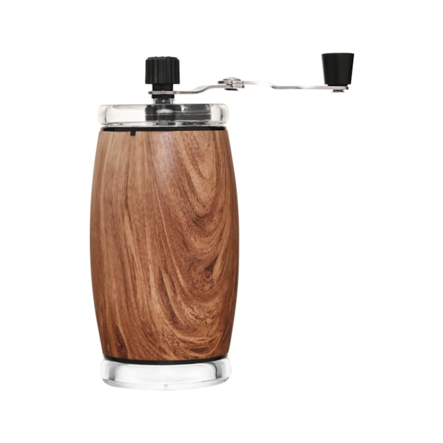 Moedor de Café Manual Redondo de Aço Inoxidável e Madeira 15cm Mimo Style Moedor de Café Manual Redondo de Aço Inoxidável e Madeira 15cm Mimo Style