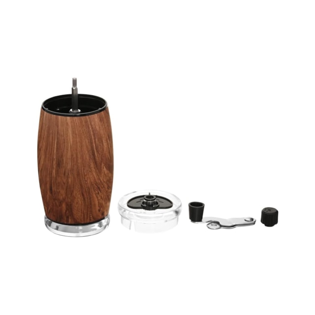 Moedor de Café Manual Redondo de Aço Inoxidável e Madeira 15cm Mimo Style Moedor de Café Manual Redondo de Aço Inoxidável e Madeira 15cm Mimo Style
