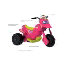 Moto XT3  Elétrica 6V Rosa Moto XT3  Elétrica 6V Rosa
