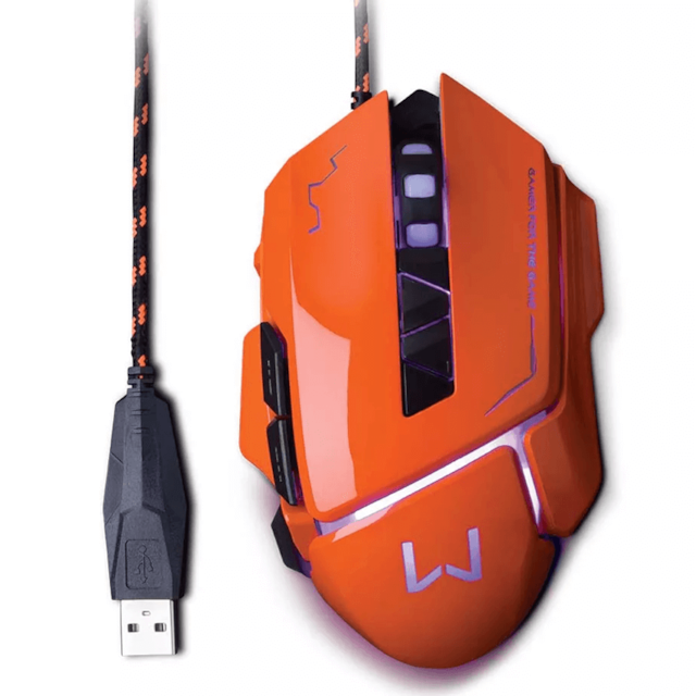 Mouse Gamer 3200 DPI Vermelho USB Warrior - MO263