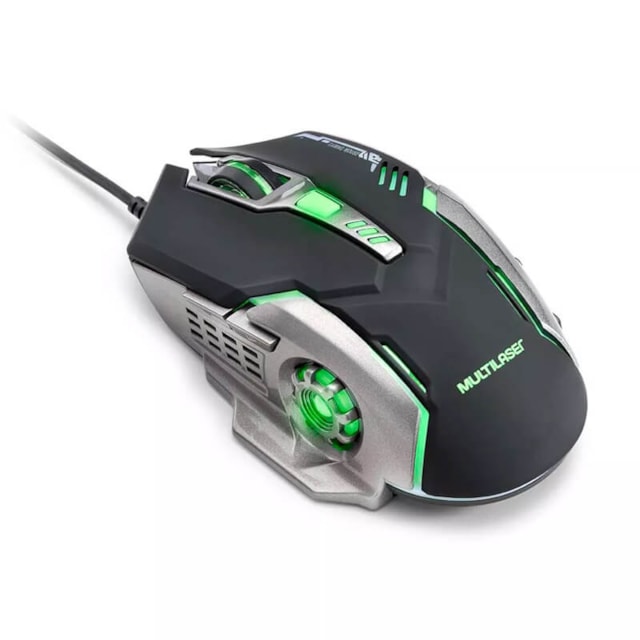 Mouse Gamer DPI 2400 Preto/Grafite Multilaser - MO269