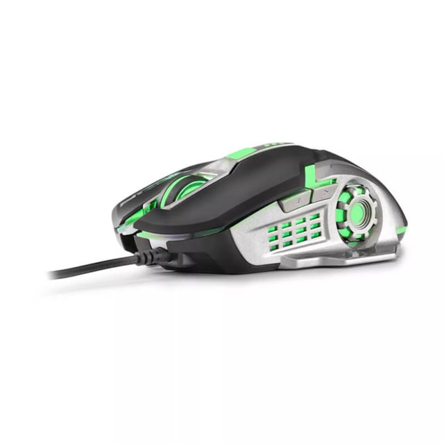 Mouse Gamer DPI 2400 Preto/Grafite Multilaser - MO269