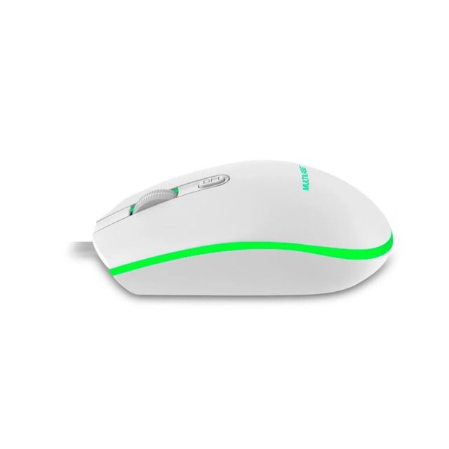 Mouse Gamer Multilaser 2400DPI LED 7 Cores Multilaser MO298 Branco