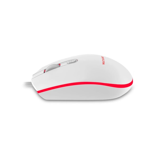 Mouse Gamer Multilaser 2400DPI LED 7 Cores Multilaser MO298 Branco