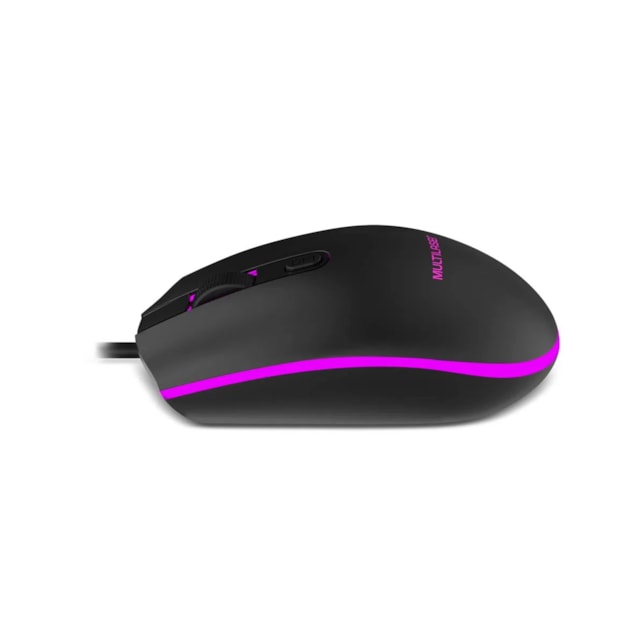 Mouse Gamer Multilaser 2400DPI LED 7 Cores Multilaser MO298 Preto