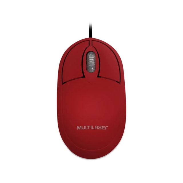 Mouse Multilaser Classic Box Óptico Full - MO300 Vermelho