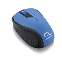 Mouse sem Fio 2.4GHz 1200DPI Preto/Azul Multilaser - MO215