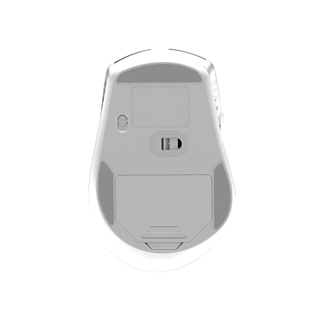 Mouse Sem Fio 2.4Ghz 1600 DPI 6 Botões USB Power Save Com Pilhas Inclusas Branco