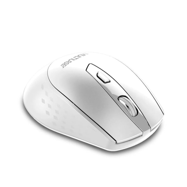 Mouse Sem Fio 2.4Ghz 1600 DPI 6 Botões USB Power Save Com Pilhas Inclusas Branco