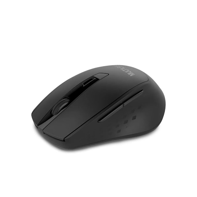 Mouse Sem Fio 2.4Ghz 1600 DPI 6 Botões USB Power Save Com Pilhas Inclusas Preto