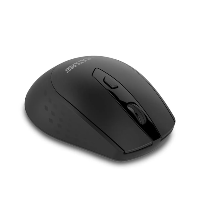 Mouse Sem Fio 2.4Ghz 1600 DPI 6 Botões USB Power Save Com Pilhas Inclusas Preto