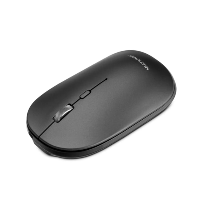 Mouse Sem Fio Bt+2.4Ghz 1600dpi Pilha Inclusa Multilaser Preto Mouse Sem Fio Bt+2.4Ghz 1600dpi Pilha Inclusa Multilaser Preto