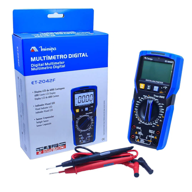 Multímetro Digital ET2042F 20A 600v - MINIPA Multímetro Digital ET2042F 20A 600v - MINIPA