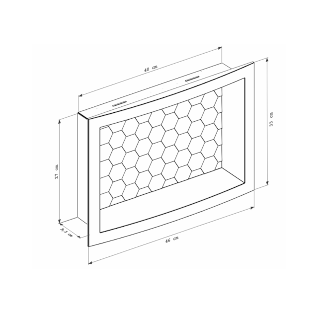 Nicho para Banheiro 460mm Branco - COZIMAX