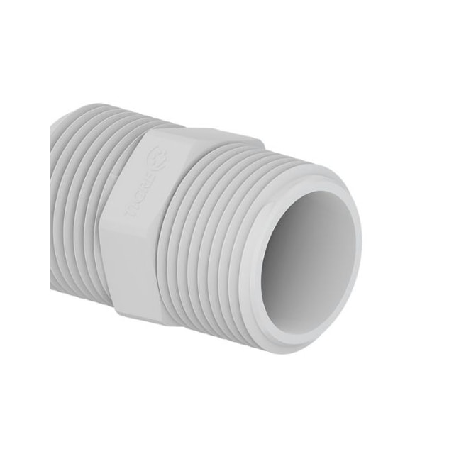 Nípel Paralelo com Rosca 3/4" Branco - Tigre Nípel Paralelo com Rosca 3/4" Branco - Tigre