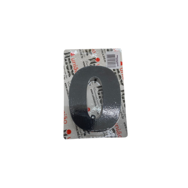 Número 0 (zero) em Aço Galvalume Preto 10cm - UNIÃO INOX Número 0 (zero) em Aço Galvalume Preto 10cm - UNIÃO INOX