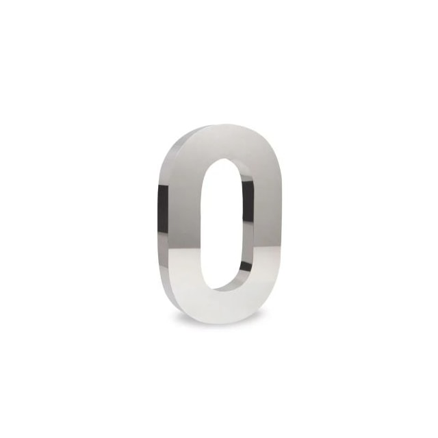 Número 0 (zero) em Aço Inox 15cm - UNIÃO INOX Número 0 (zero) em Aço Inox 15cm - UNIÃO INOX