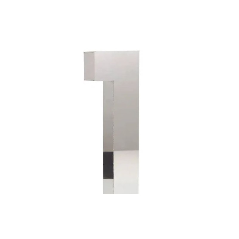 Número 1 (um) em Aço Inox 15cm - UNIÃO INOX | Compensa Mais