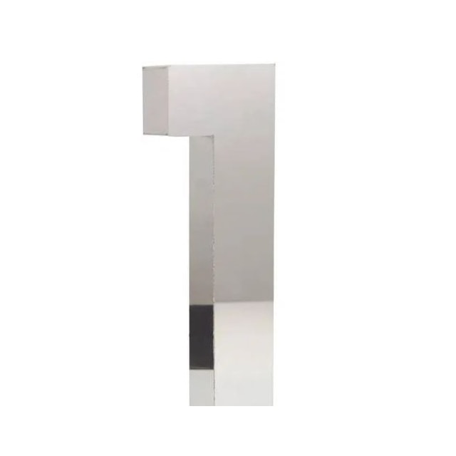 Número 1 (um) em Aço Inox 15cm - UNIÃO INOX Número 1 (um) em Aço Inox 15cm - UNIÃO INOX