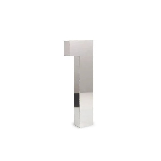 Número 1 (um) em Aço Inox 15cm - UNIÃO INOX Número 1 (um) em Aço Inox 15cm - UNIÃO INOX