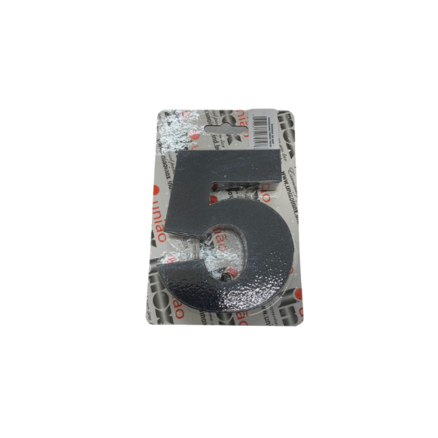 Número 5 (cinco) em Aço Galvalume Preto 10cm - UNIÃO INOX Número 5 (cinco) em Aço Galvalume Preto 10cm - UNIÃO INOX