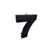 Número 7 (sete) em Aço Galvalume Preto 10cm - UNIÃO INOX Número 7 (sete) em Aço Galvalume Preto 10cm - UNIÃO INOX