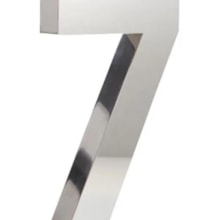 Número 7 (sete) em Aço Inox 15cm - UNIÃO INOX Número 7 (sete) em Aço Inox 15cm - UNIÃO INOX