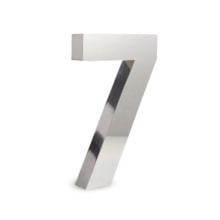 Número 7 (sete) em Aço Inox 15cm - UNIÃO INOX Número 7 (sete) em Aço Inox 15cm - UNIÃO INOX