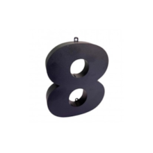 Número 8 (oito) em Aço Galvalume Preto 10cm - UNIÃO INOX Número 8 (oito) em Aço Galvalume Preto 10cm - UNIÃO INOX