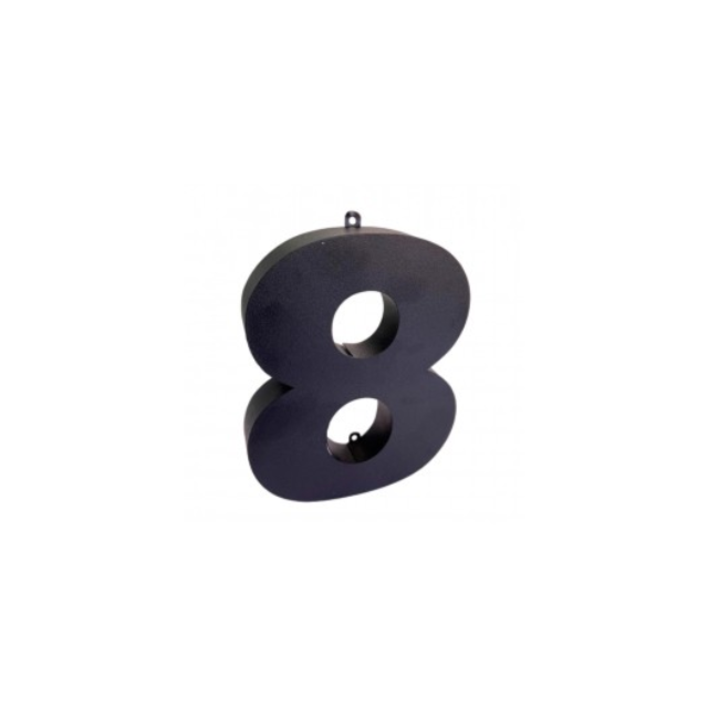 Número 8 (oito) em Aço Galvalume Preto 10cm - UNIÃO INOX Número 8 (oito) em Aço Galvalume Preto 10cm - UNIÃO INOX