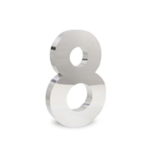 Número 8 (oito) em Aço Inox 15cm - UNIÃO INOX Número 8 (oito) em Aço Inox 15cm - UNIÃO INOX