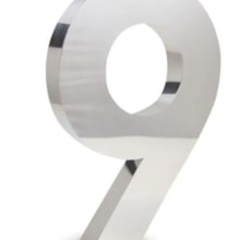 Número 9 (nove) em Aço Inox 15cm - UNIÃO INOX Número 9 (nove) em Aço Inox 15cm - UNIÃO INOX