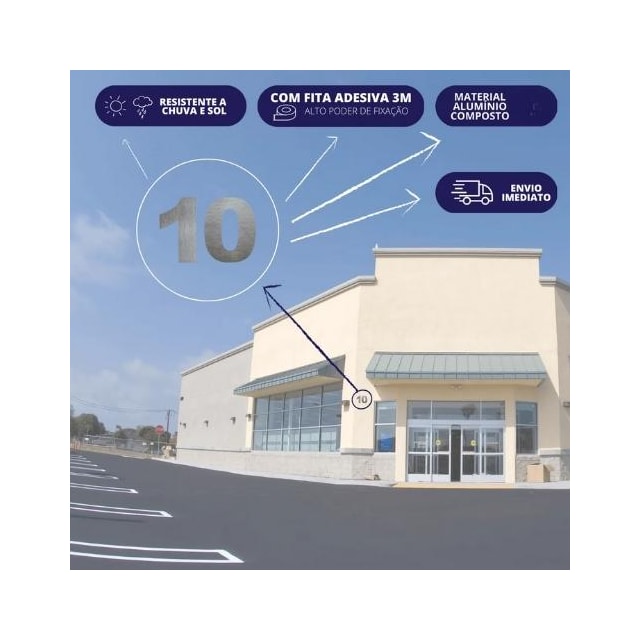 Número em Aço 0 Adesivo ACM - ATLAS Número em Aço 0 Adesivo ACM - ATLAS