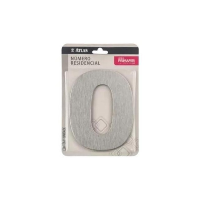 Número em Aço 0 Adesivo ACM - ATLAS Número em Aço 0 Adesivo ACM - ATLAS