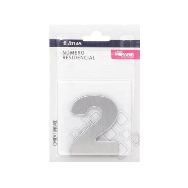 Número em Aço 2 Adesivo ACM - ATLAS Número em Aço 2 Adesivo ACM - ATLAS