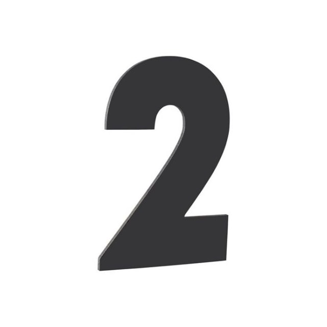 Número em Aço 2 Adesivo Preto - ATLAS Número em Aço 2 Adesivo Preto - ATLAS