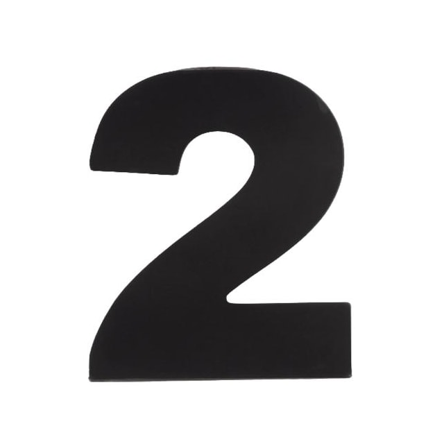 Número em Aço 2 Adesivo Preto - ATLAS Número em Aço 2 Adesivo Preto - ATLAS