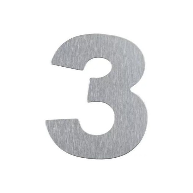 Número em Aço 3 Adesivo ACM - ATLAS Número em Aço 3 Adesivo ACM - ATLAS