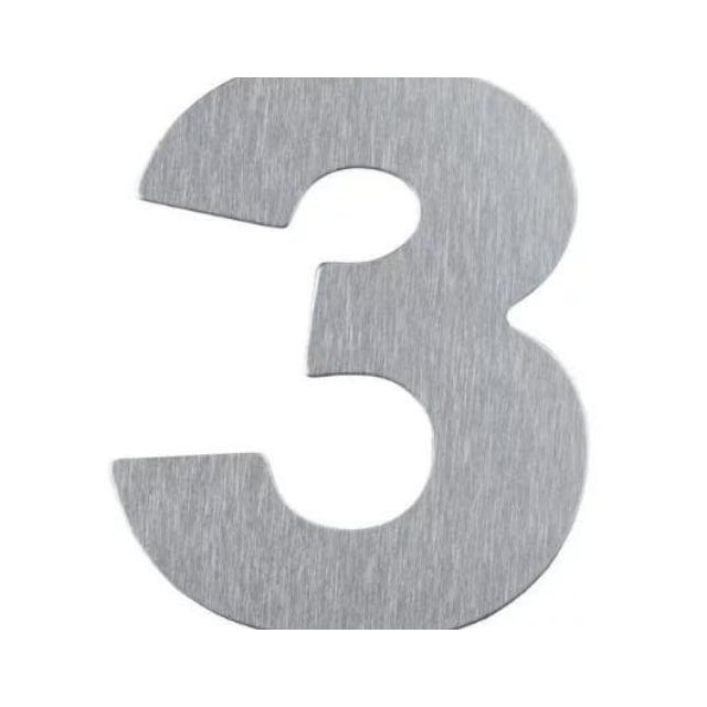 Número em Aço 3 Adesivo ACM - ATLAS Número em Aço 3 Adesivo ACM - ATLAS
