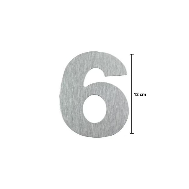 Número em Aço 6 Adesivo ACM - ATLAS Número em Aço 6 Adesivo ACM - ATLAS