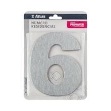 Número em Aço 6 Adesivo ACM - ATLAS Número em Aço 6 Adesivo ACM - ATLAS